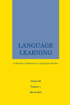 Cover of the journal Language Learning