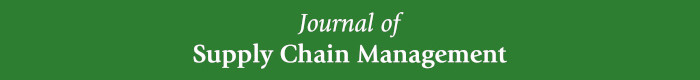 Journal of Supply Chain Management branding banner