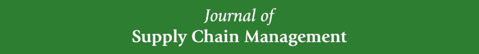  Journal Of Supply Chain Management Wiley Online Library